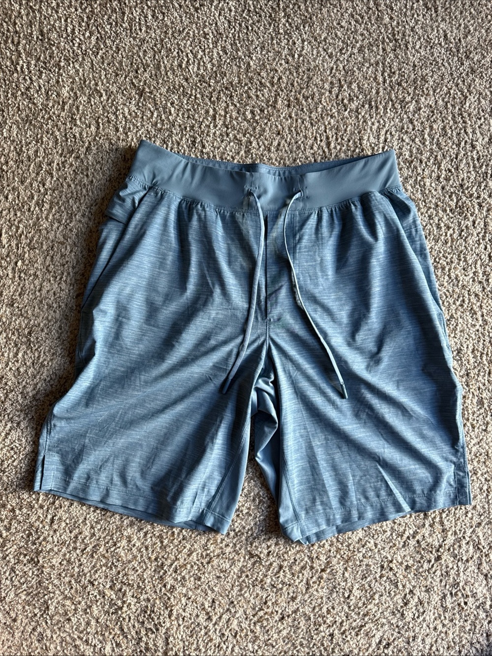 Lululemon T.H.E. Short 9" Liner Heather Allover Blue Cast Utility Medium